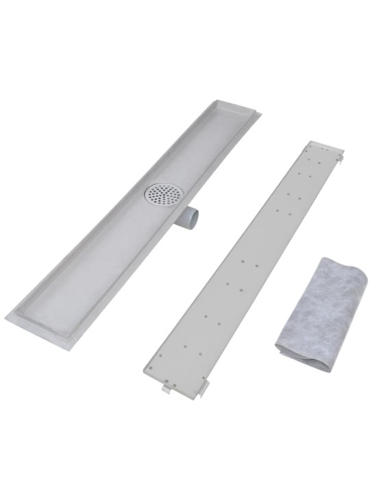 Sprchový odtokový žlab rovný 2 ks 930 x 140 mm nerezová ocel