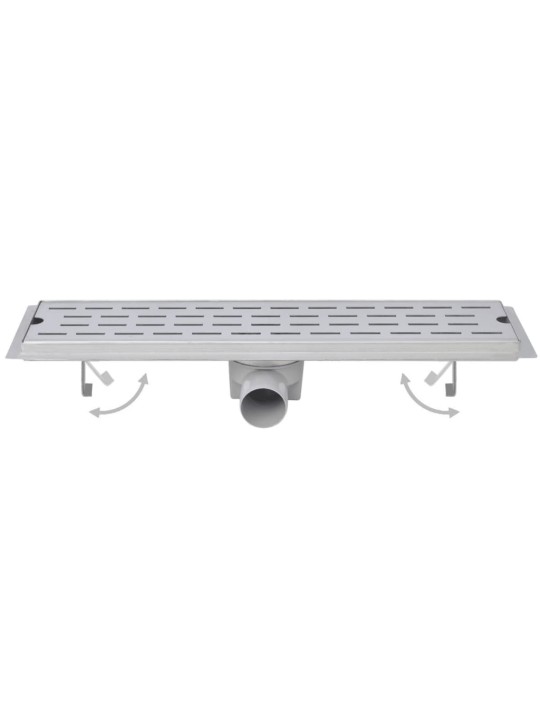 Rovný sprchový odtokový žlab 2ks Bubble 630x140mm nerezová ocel