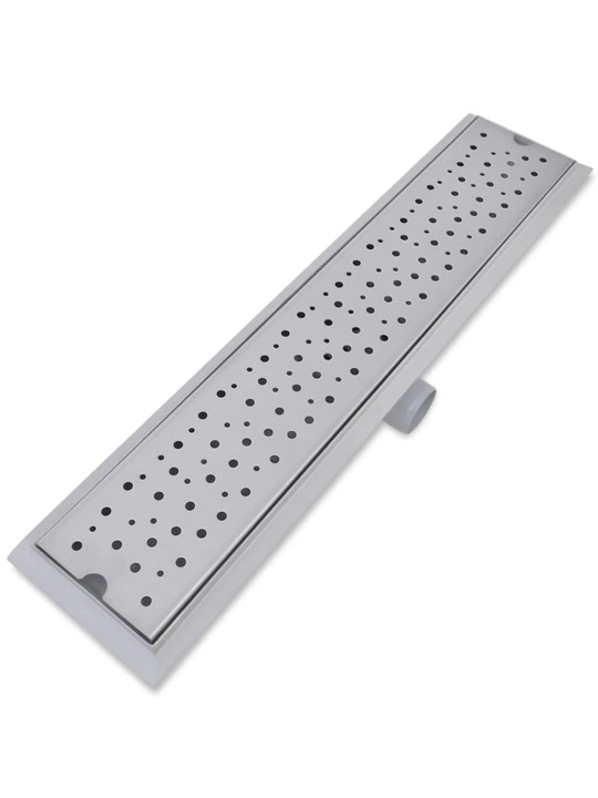 Rovný sprchový odtokový žlab 2ks Bubble 630x140mm nerezová ocel