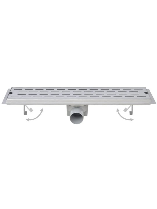 Rovný sprchový odtokový žlab 2ks Bubble 730x140mm nerezová ocel
