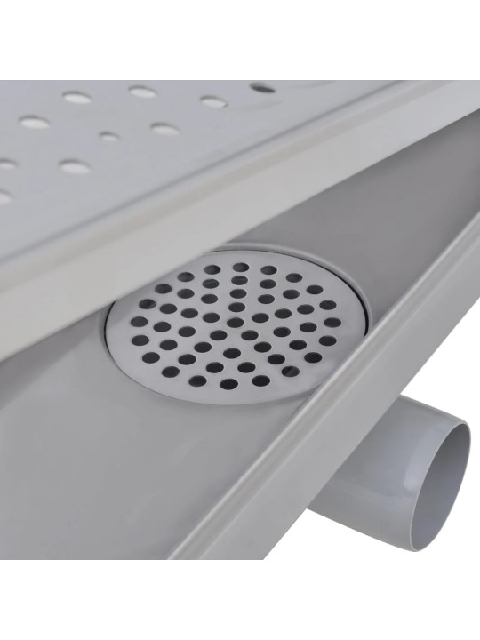 Rovný sprchový odtokový žlab 2ks Bubble 730x140mm nerezová ocel
