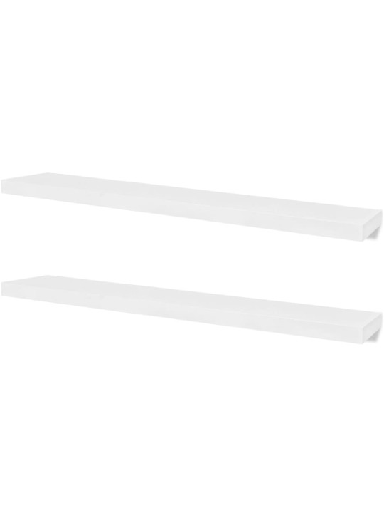 Nástěnné police 4 ks bílé 120 cm