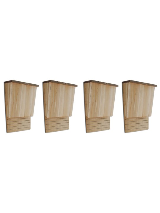 Budka pro netopýry 4 ks 22 x 12 x 34 cm dřevěná