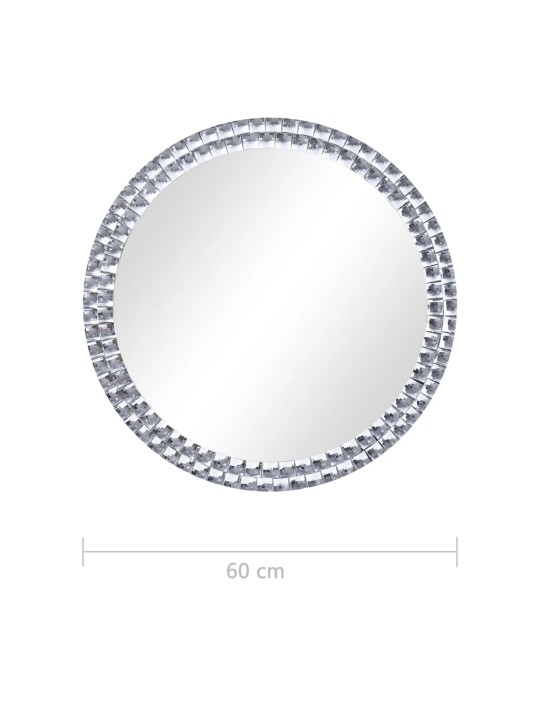 Nástěnné zrcadlo 60 cm tvrzené sklo