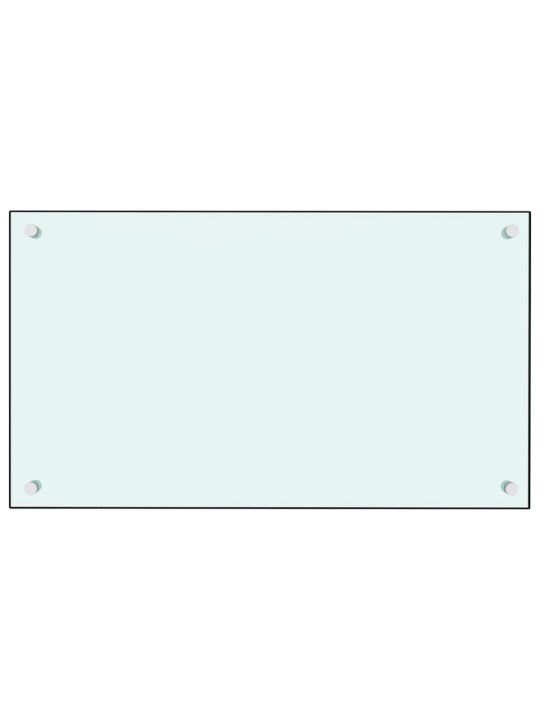 Kuchyňský panel bílý 70 x 40 cm tvrzené sklo