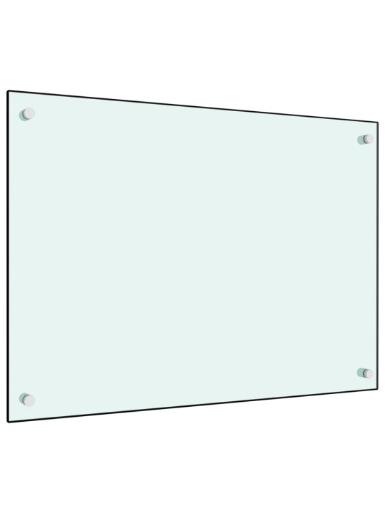 Kuchyňský panel bílý 70 x 50 cm tvrzené sklo