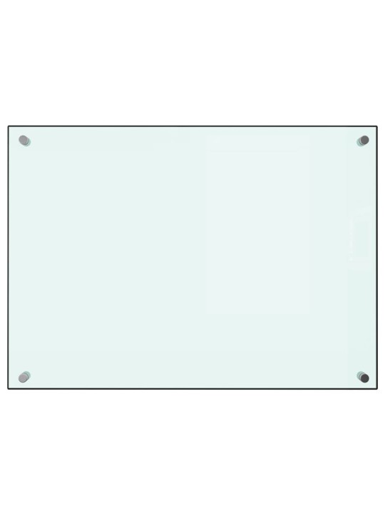Kuchyňský panel bílý 70 x 50 cm tvrzené sklo