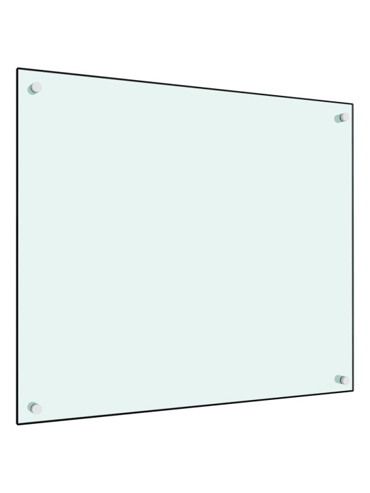 Kuchyňský panel bílý 70 x 60 cm tvrzené sklo
