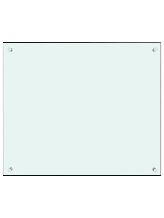 Kuchyňský panel bílý 70 x 60 cm tvrzené sklo