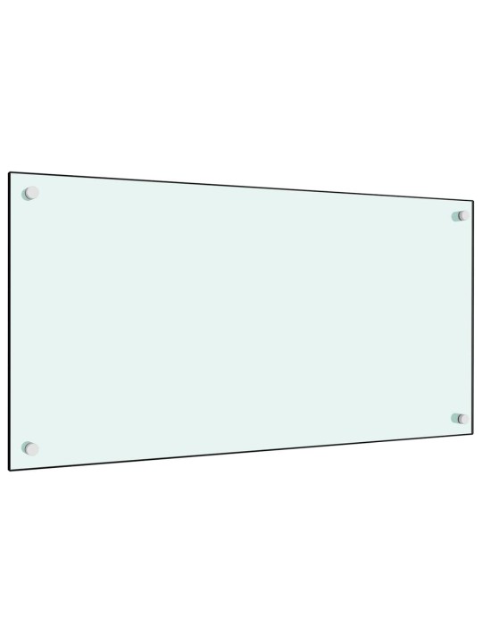 Kuchyňský panel bílý 80 x 40 cm tvrzené sklo