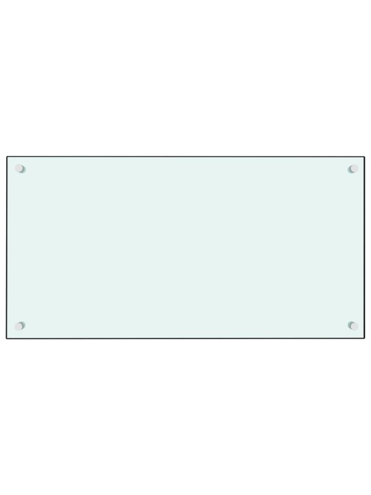 Kuchyňský panel bílý 80 x 40 cm tvrzené sklo