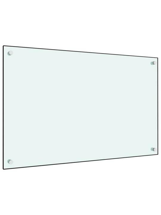 Kuchyňský panel bílý 80 x 50 cm tvrzené sklo