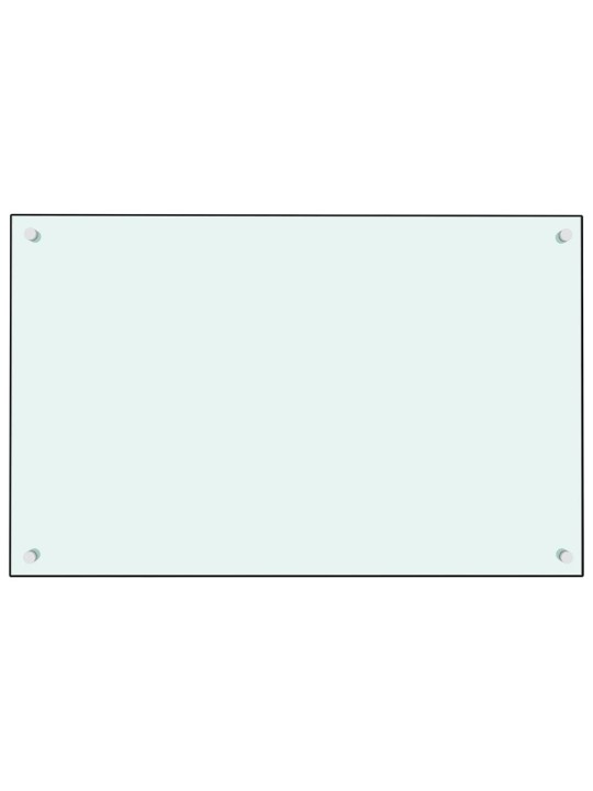 Kuchyňský panel bílý 80 x 50 cm tvrzené sklo