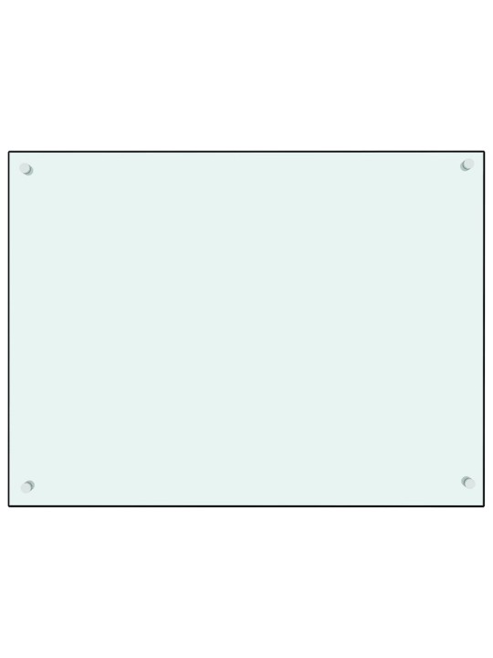 Kuchyňský panel bílý 80 x 60 cm tvrzené sklo
