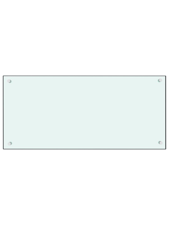 Kuchyňský panel bílý 90 x 40 cm tvrzené sklo