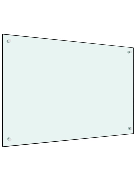 Kuchyňský panel bílý 90 x 60 cm tvrzené sklo