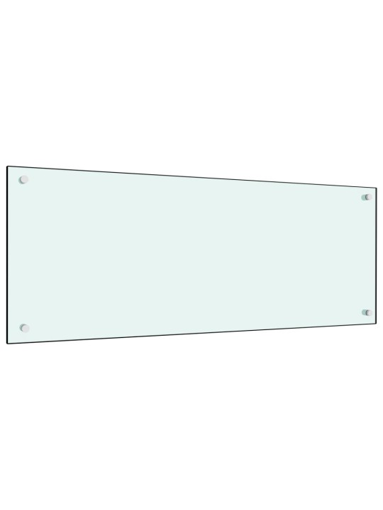 Kuchyňský panel bílý 100 x 40 cm tvrzené sklo