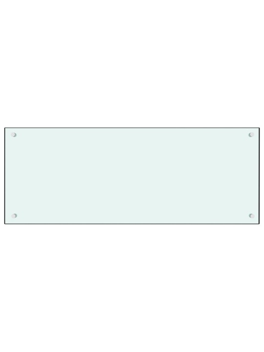 Kuchyňský panel bílý 100 x 40 cm tvrzené sklo