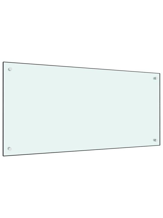 Kuchyňský panel bílý 100 x 50 cm tvrzené sklo