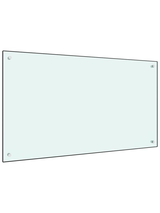 Kuchyňský panel bílý 100 x 60 cm tvrzené sklo