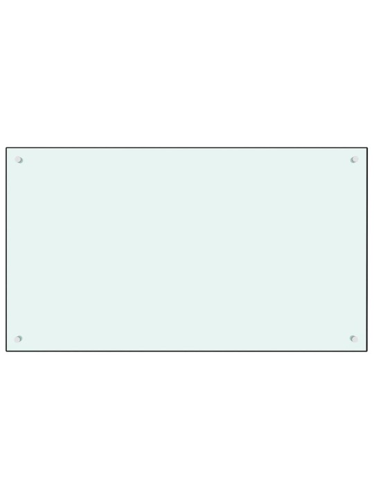Kuchyňský panel bílý 100 x 60 cm tvrzené sklo