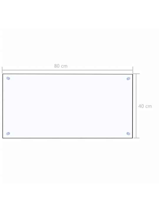 Kuchyňský panel průhledný 80 x 40 cm tvrzené sklo