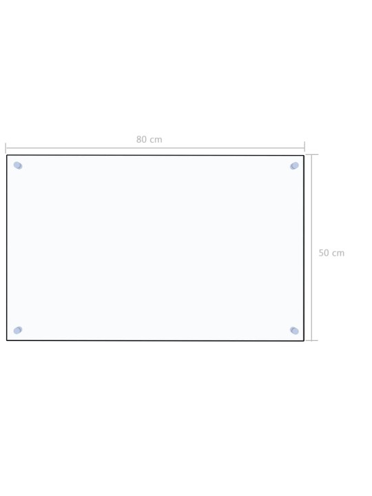 Kuchyňský panel průhledný 80 x 50 cm tvrzené sklo