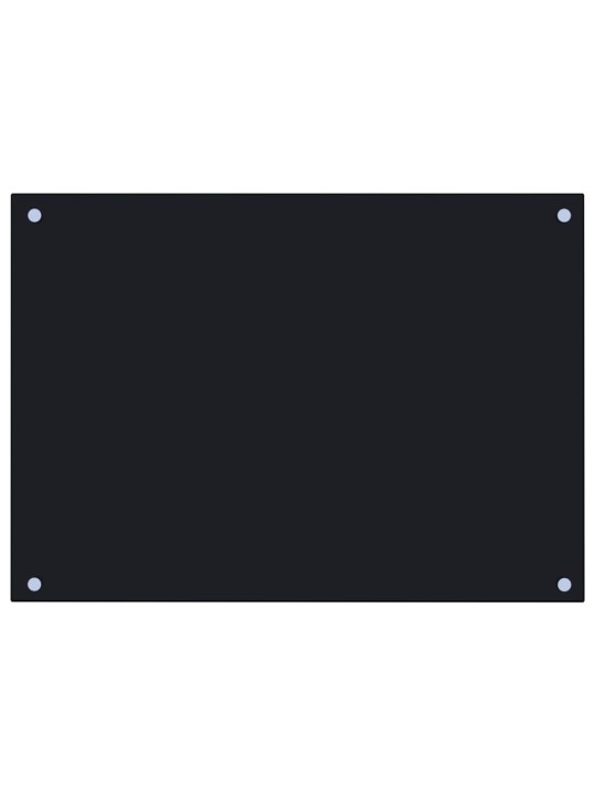 Kuchyňský panel černý 70 x 50 cm tvrzené sklo