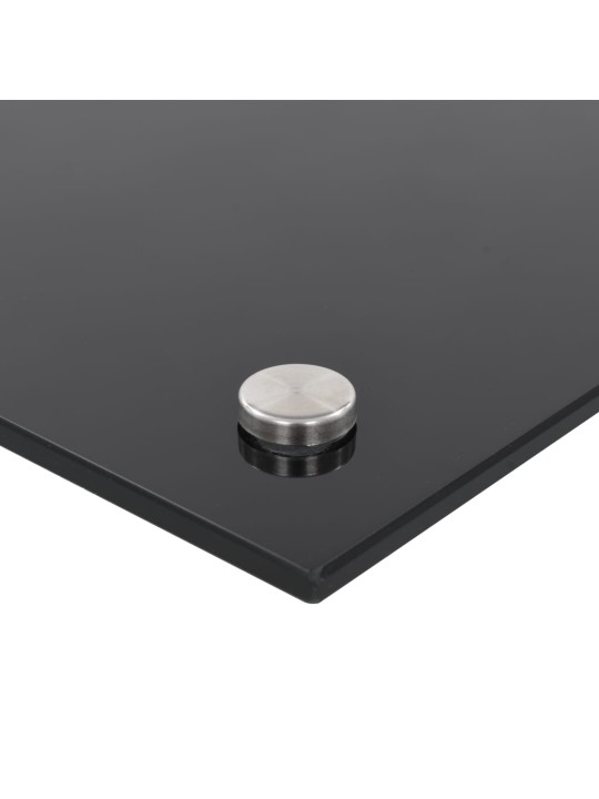 Kuchyňský panel černý 70 x 50 cm tvrzené sklo