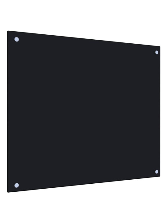 Kuchyňský panel černý 70 x 60 cm tvrzené sklo