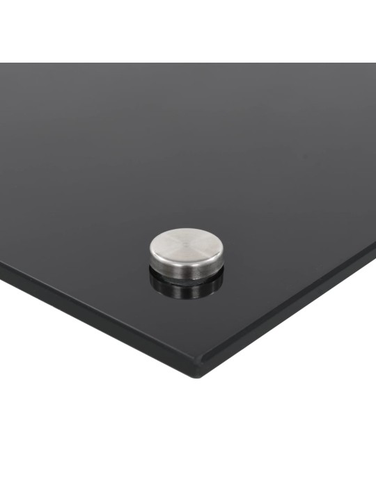 Kuchyňský panel černý 80 x 60 cm tvrzené sklo