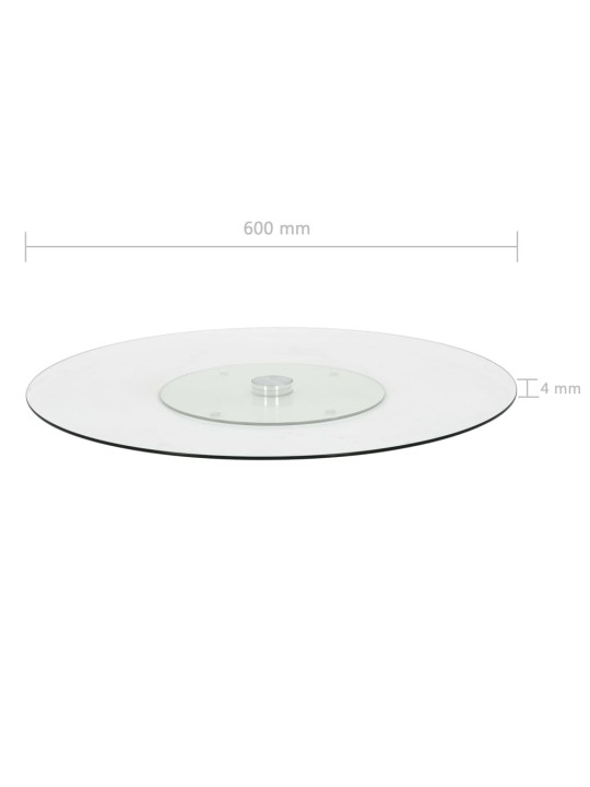 Otočný servírovací tác transparentní 60 cm tvrzené sklo
