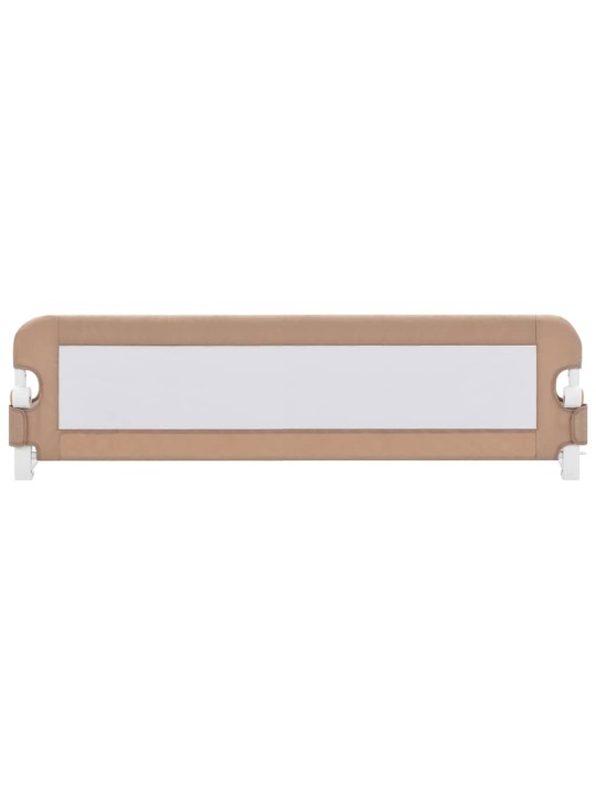 Dětská zábrana k postýlce taupe 150 x 42 cm polyester