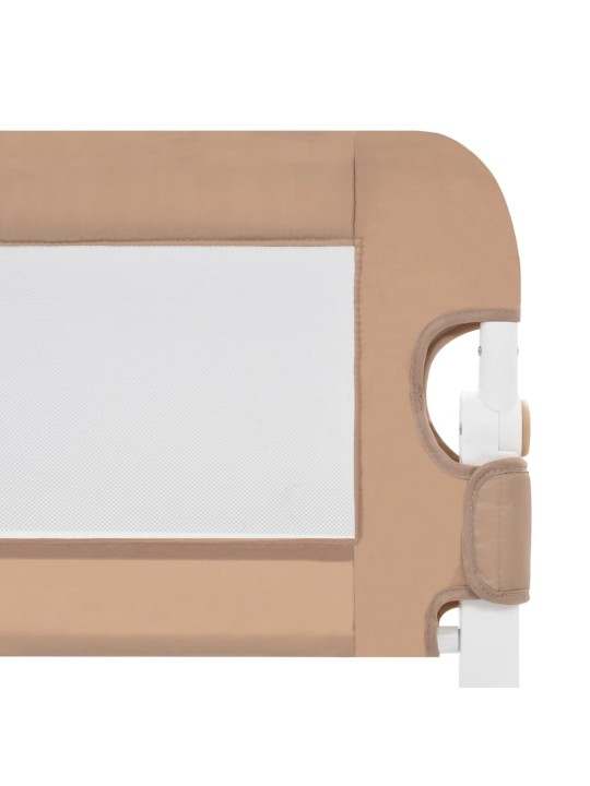 Dětská zábrana k postýlce taupe 150 x 42 cm polyester
