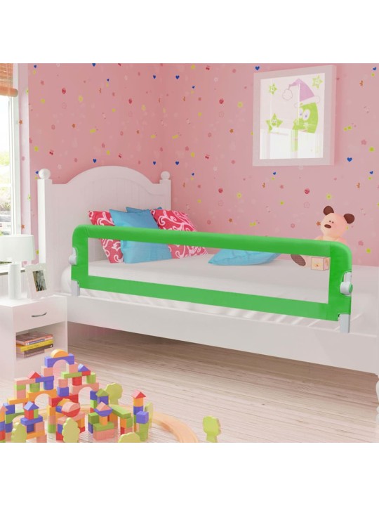 Dětská zábrana k postýlce zelená 180 x 42 cm polyester