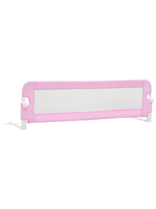 Dětská zábrana k postýlce růžová 120 x 42 cm polyester