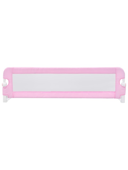 Dětská zábrana k postýlce růžová 120 x 42 cm polyester