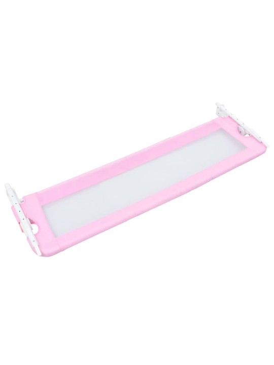 Dětská zábrana k postýlce růžová 120 x 42 cm polyester