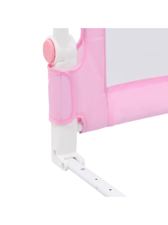 Dětská zábrana k postýlce růžová 120 x 42 cm polyester