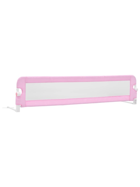 Dětská zábrana k postýlce růžová 180 x 42 cm polyester
