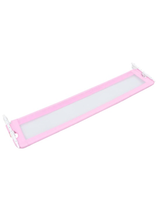 Dětská zábrana k postýlce růžová 180 x 42 cm polyester