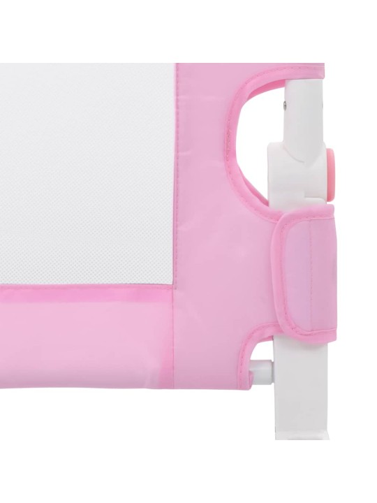 Dětská zábrana k postýlce růžová 180 x 42 cm polyester