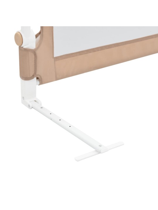 Dětská zábrana k postýlce taupe 120 x 42 cm polyester