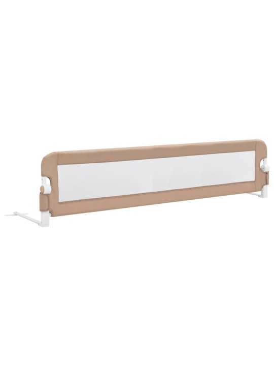 Dětská zábrana k postýlce taupe 180 x 42 cm polyester