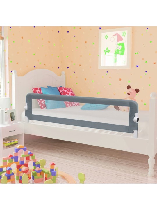 Dětská zábrana k postýlce zelená 120 x 42 cm polyester