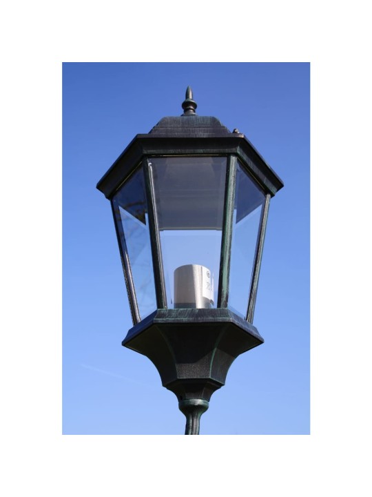 Zahradní lampa Brighton se 3 rameny, 230 cm, tmavě zelená / černá