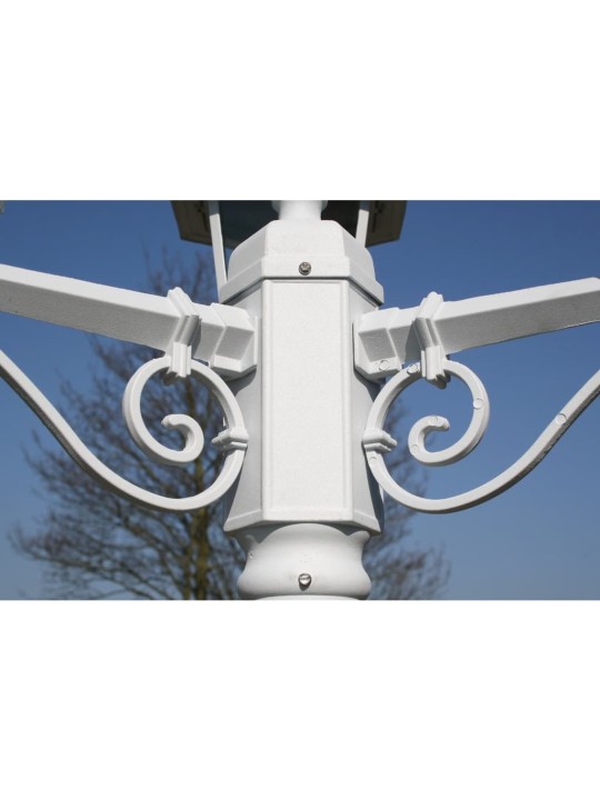 Zahradní lampa Kingston, kandelábr se 3 rameny 215 cm, bílý