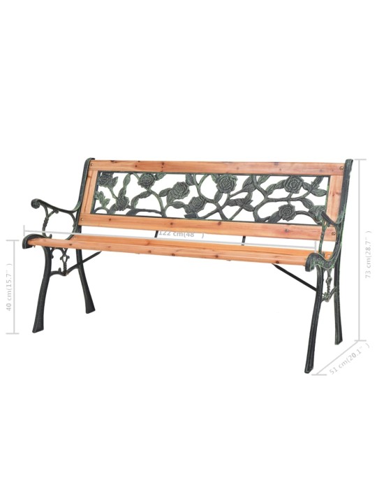 Zahradní lavice 122 cm dřevěná