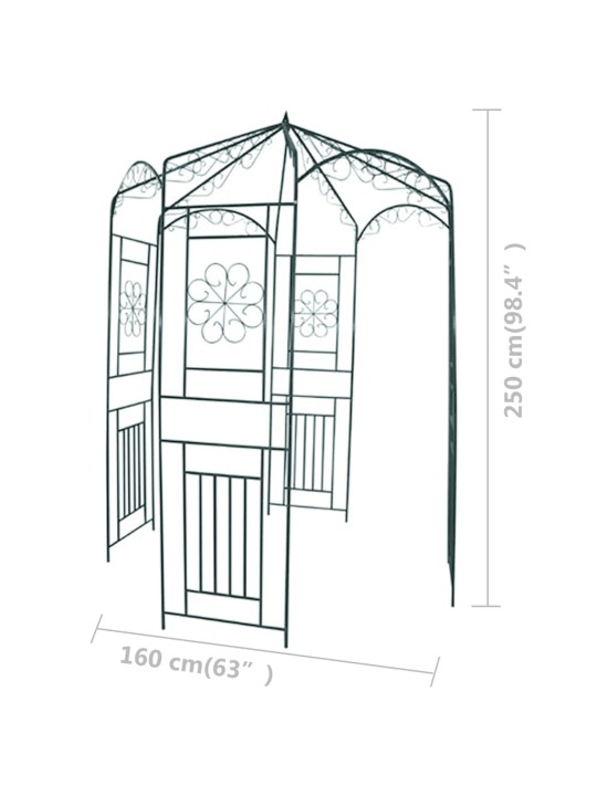 Zahradní oblouk 250 cm tmavě zelený