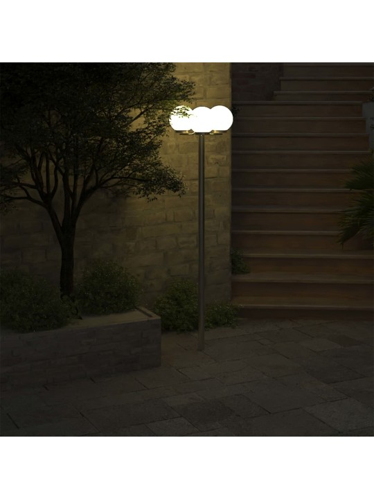Vysoká zahradní lampa se 3 svítidly 220 cm